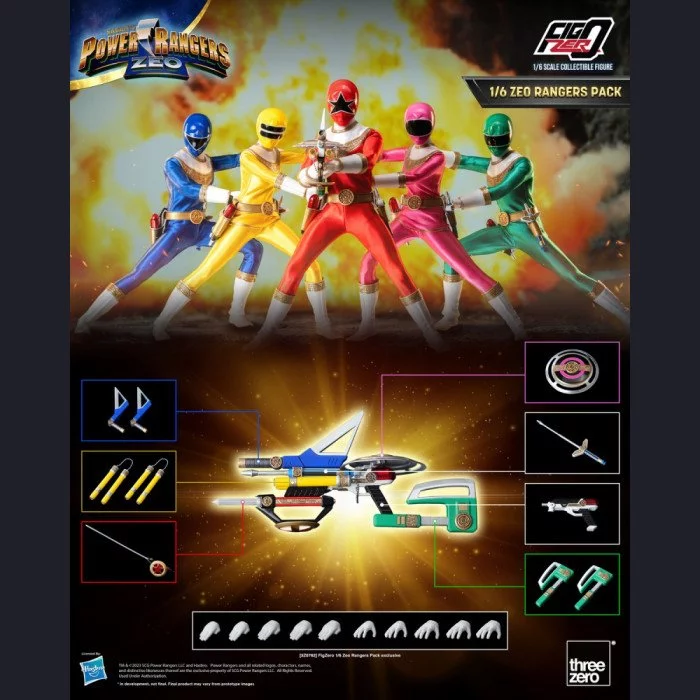 Threezero - Five Core Zeo Rangers - Power Rangers Zeo