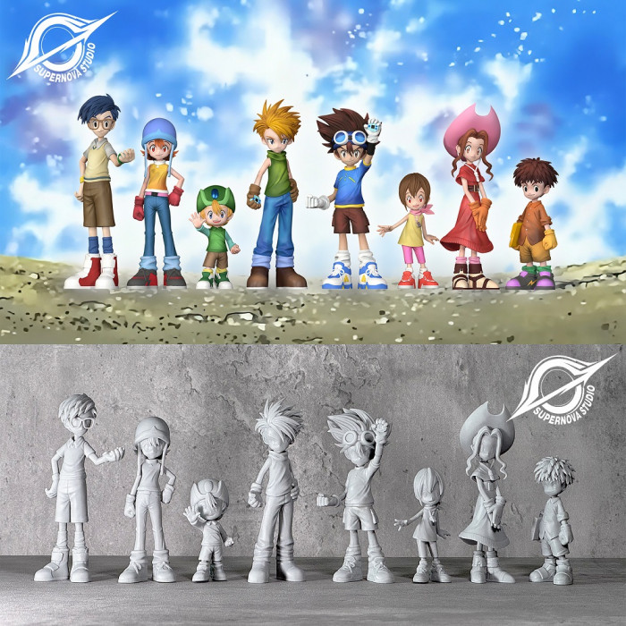 Supernova Studio - 8 children - Digimon Adventure 01