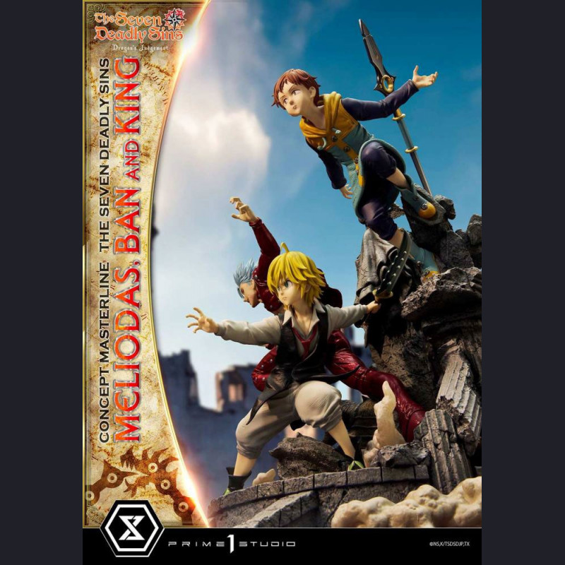 Prime 1 Studio CMNTZ-01 Meliodas, Ban and King - The Seven Deadly Sins