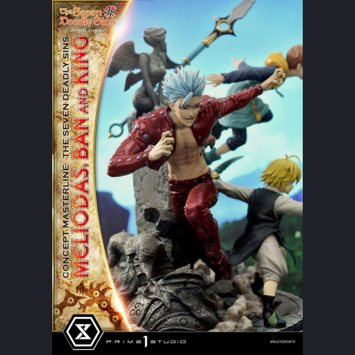 Prime 1 Studio CMNTZ-01 Meliodas, Ban and King - The Seven Deadly Sins