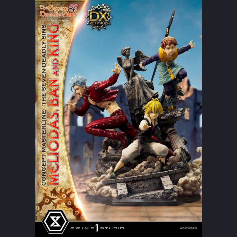 Prime 1 Studio CMNTZ-01 Meliodas, Ban and King - The Seven Deadly Sins