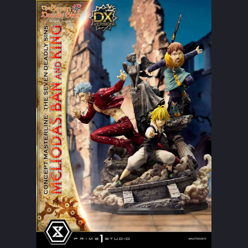 Prime 1 Studio CMNTZ-01 Meliodas, Ban and King - The Seven Deadly Sins