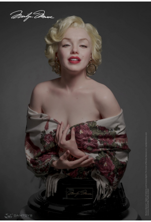 DAMTOYS - Marilyn Monroe Platinum Silicone 1/1 Statue, A Timeless Tribute to an Icon