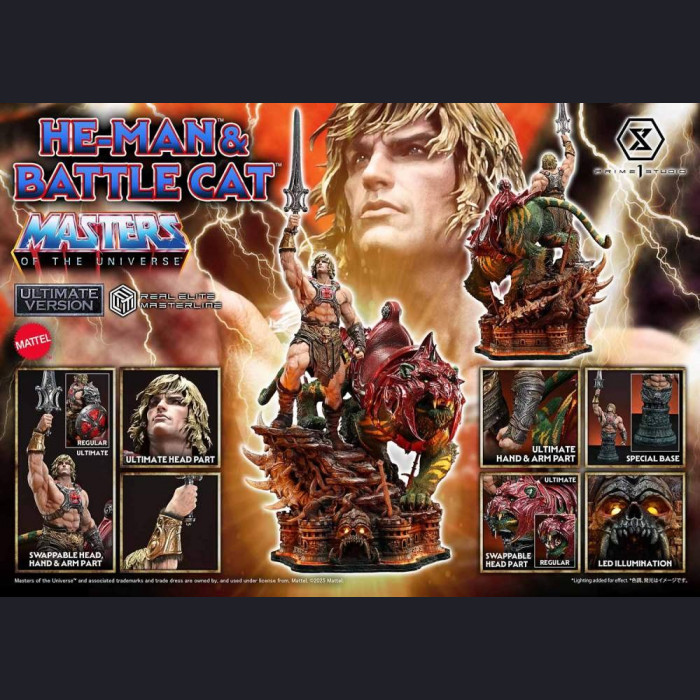 Prime 1 Studio - He-Man & Battle Cat (REMMOU-01/01UT/01UTS)