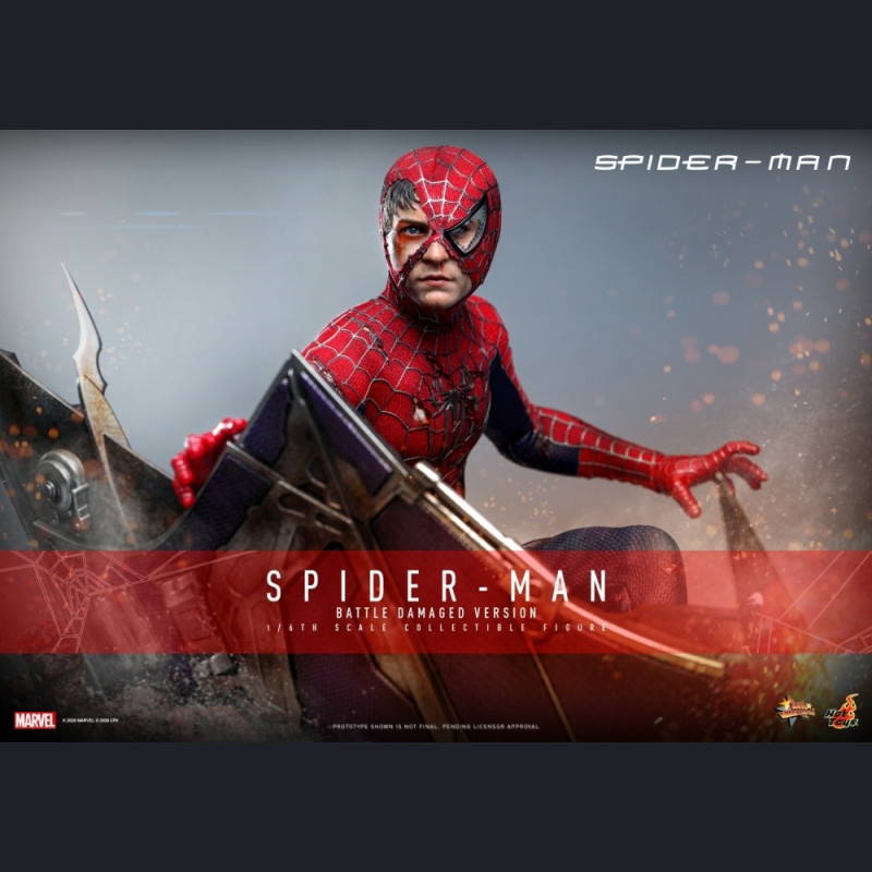 Hot Toys - 1/6 Scale Spider-Man MMS859 (Battle Damaged Version)