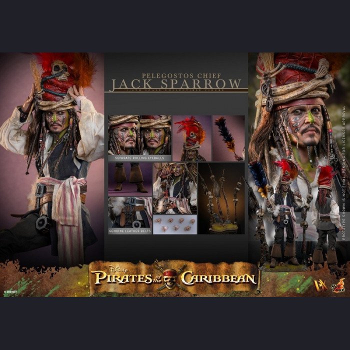 Hot Toys DX48 1/6 Scale Pelegostos Chief Jack Sparrow