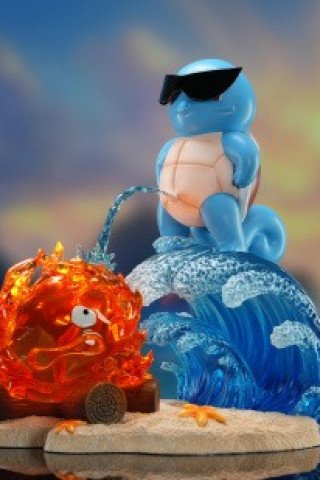 MMLAND STUDIO - Squirtle & Calcifer - Pokémon + Howl's Moving Castle