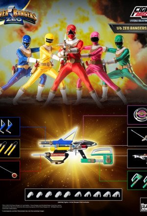 Threezero - Five Core Zeo Rangers - Power Rangers Zeo