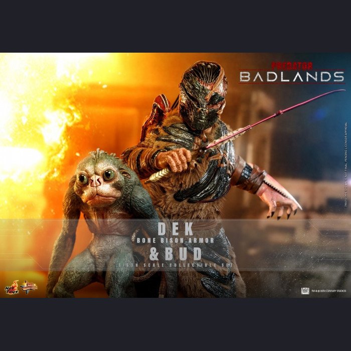Hot Toys - Dek (Bone Bison Armor) & Bud - Predator: Badlands 