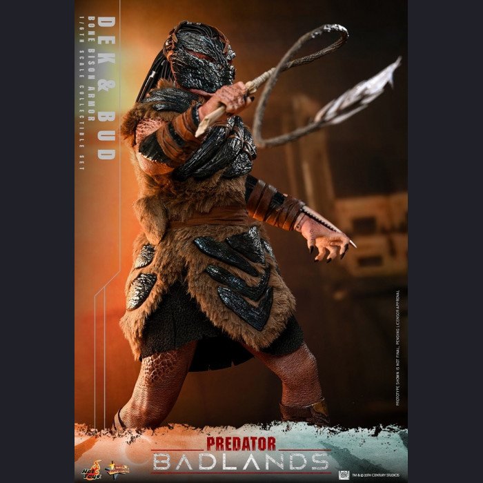 Hot Toys - Dek (Bone Bison Armor) & Bud - Predator: Badlands 