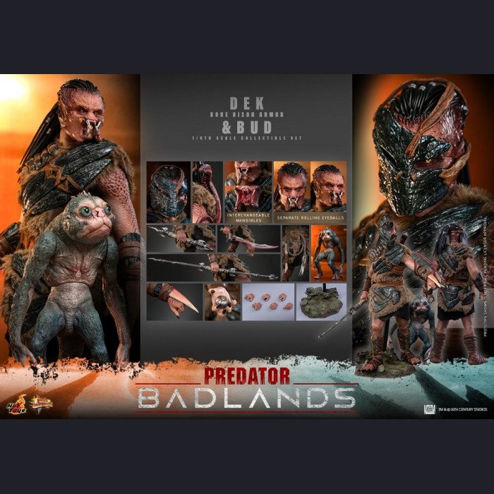 Hot Toys - Dek (Bone Bison Armor) & Bud - Predator: Badlands 