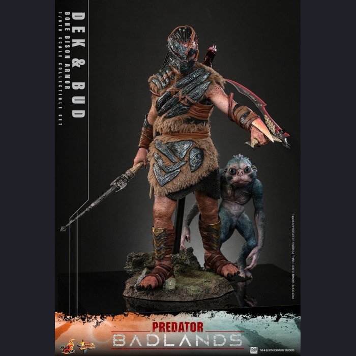 Hot Toys - Dek (Bone Bison Armor) & Bud - Predator: Badlands 