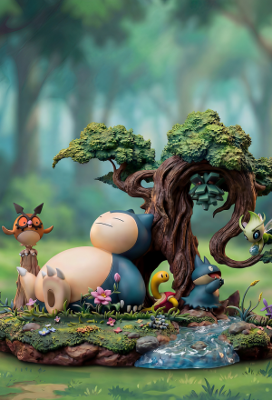 Poke Studio - Sleeping Snorlax - Pokémon