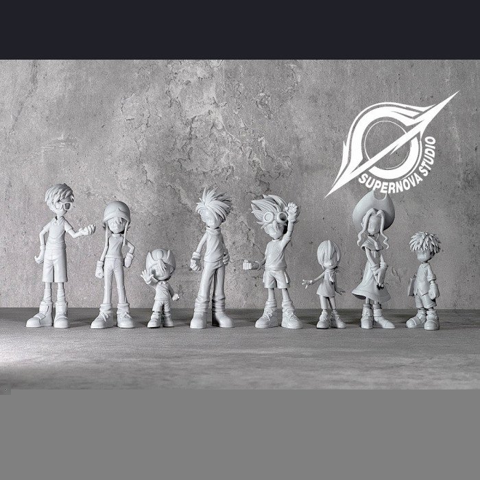 Supernova Studio - 8 children - Digimon Adventure 01