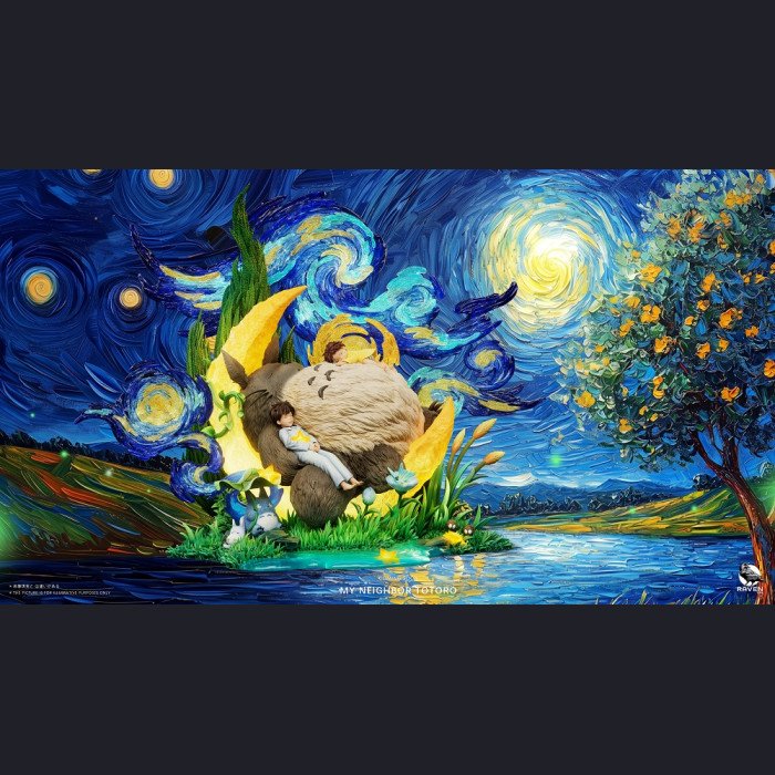 Raven Studio - Totoro - My Neighbor Totoro Under Starry Sky