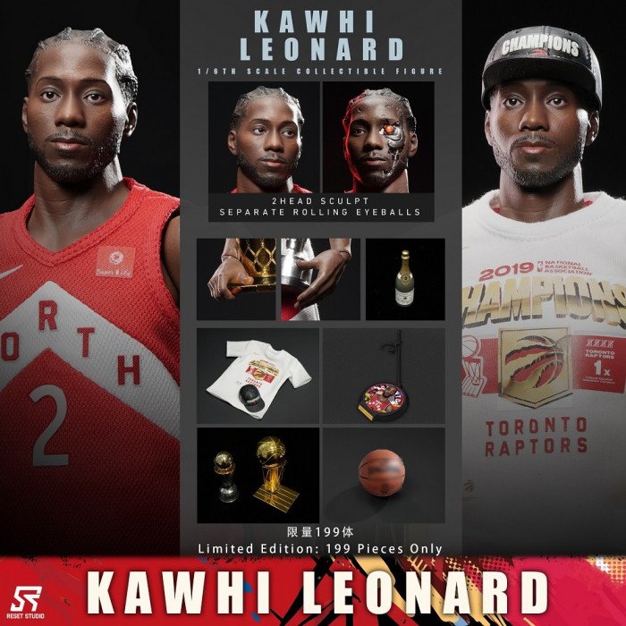 ResetStudio - Kawhi Leonard - Raptors Championship Kawhi Leonard Double Head Sculpt Edition