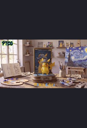 Moka Studio - Pikachu - Van‑Gogh‑Style Pikachu