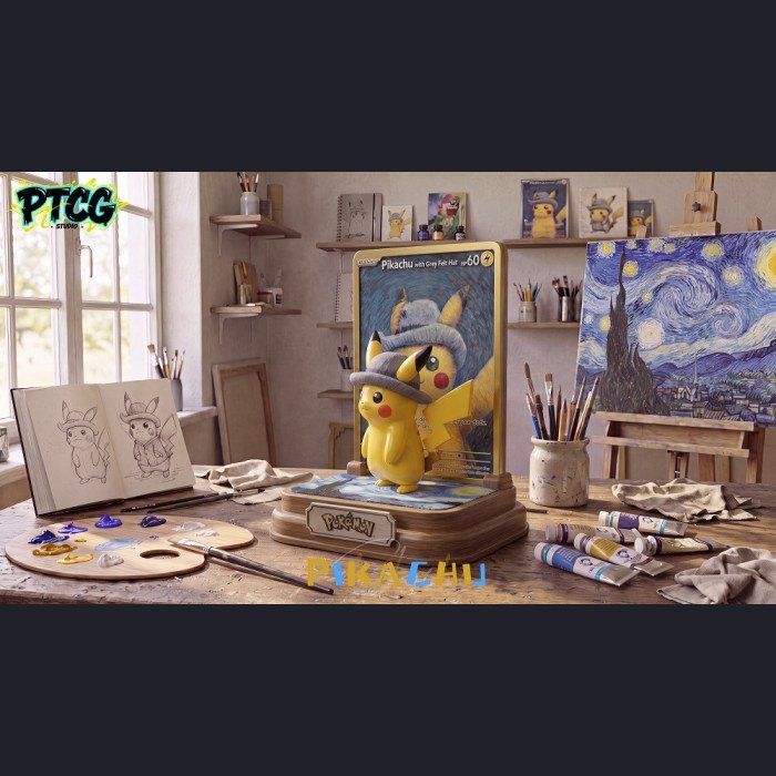 Moka Studio - Pikachu - Van‑Gogh‑Style Pikachu