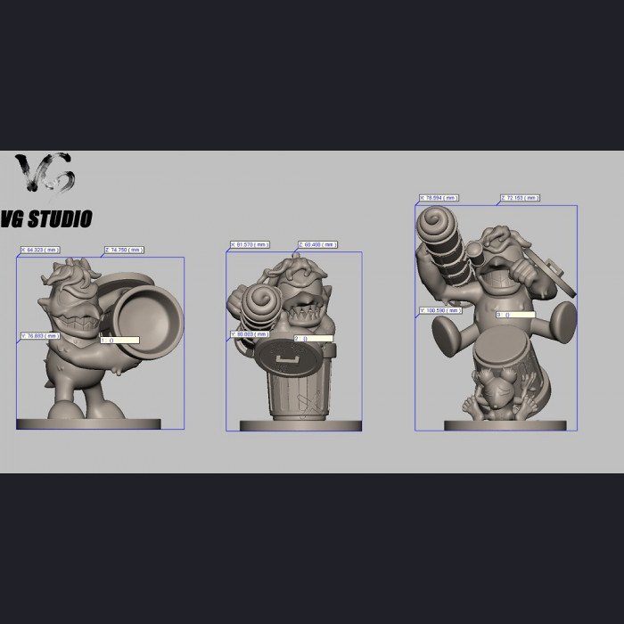 VG Studio - Garbage Can‑mon No.1‑3 & Chuumon - Digimon